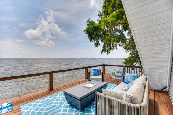 A la foto es mostra l'objecte Cabin on Albemarle Sound with Dock and 2 Kayaks situat a la ciutat de Shiloh.