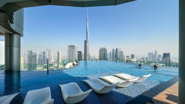 På billedet ses objektet High Floor 2 Bedroom Gem - Burj Khalifa Views beliggende i byen Dubai.