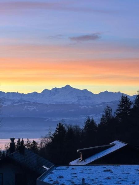Na fotografii je vidět objekt Mountain Lake View Deluxe nacházející se ve městě Saint-Cergue.