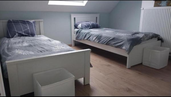 Chambre deux lits célibataires 3eme étage petite cle rouge, Bruksela