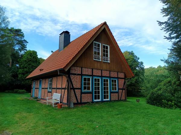 На фото показан объект Ferienhaus Hof Barkenholt, расположенный в городе Gnarrenburg.