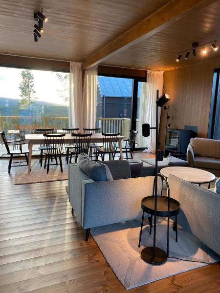 Na fotografii je vidět objekt Modern and luxuriously furnished villa in Idre nacházející se ve městě Idre.