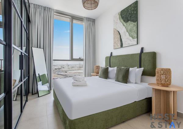 A la foto es mostra l'objecte Serene 1BR Getaway In Collective situat a la ciutat de Dubai.
