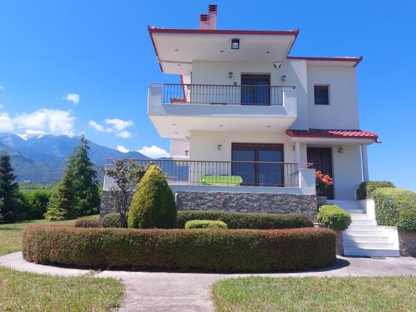 A la foto es mostra l'objecte Ferienhaus Villa Margit situat a la ciutat de Litóchoron.