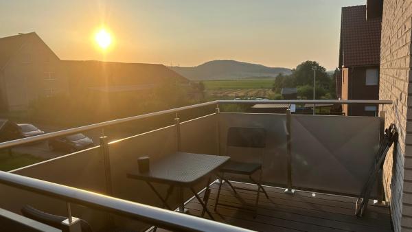 På billedet ses objektet Ruhige Wohnung im Leinebergland beliggende i byen Brunkensen.