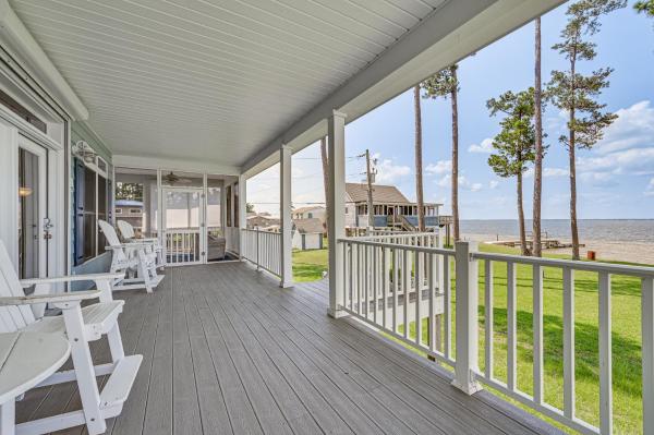 På billedet ses objektet Riverfront Aurora Home with Deck and Private Pier! beliggende i byen Bath.