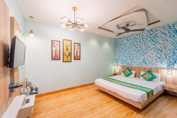 A la foto es mostra l'objecte Treebo Musk situat a la ciutat de Indore.