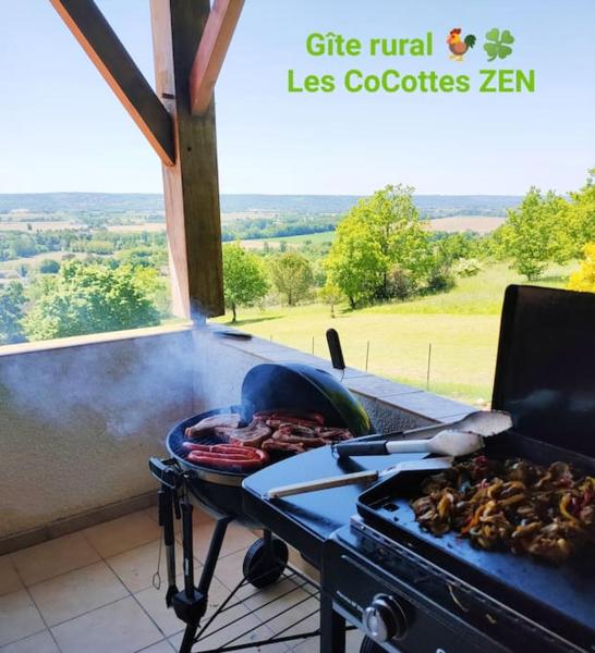 The photo shows the Domaine de la Crête Gîte Les CoCottes ZEN located in the city of Saint-Pierre-de-Clairac.
