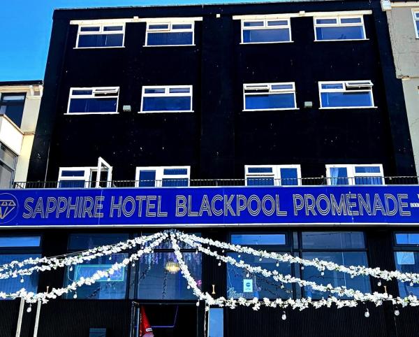 På billedet ses objektet Sapphire Hotel Blackpool beliggende i byen Blackpool.