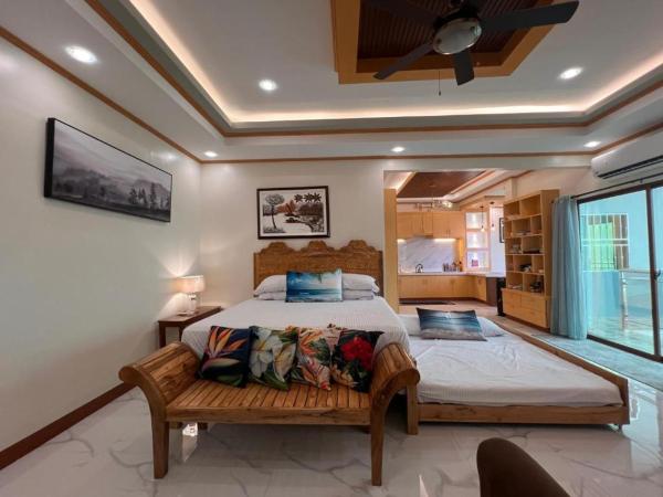 The photo shows the Spacious Seaview Studio in Lila, Bohol located in the city of Valencia.