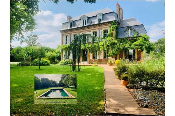 A la foto es mostra l'objecte Les Roseaux, 1h de Paris, Grand Jardin, Piscine situat a la ciutat de Muids.