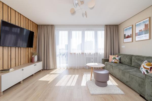 A la foto es mostra l'objecte Apartament w Centrum Katowic z klimatyzacją by Noclegi Renters situat a la ciutat de Katowice.