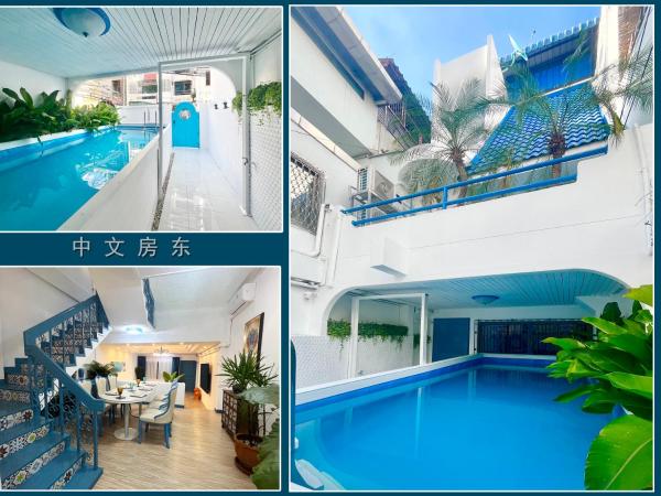 Auf dem Foto ist das Objekt 曼谷市中心素坤逸4卧 泳池别墅 近nana 近Asoka in der Stadt Bang Kapi zu sehen.