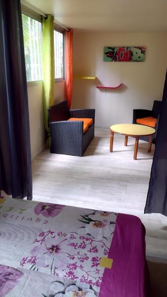写真にはLe Petit Brûlé市にあるPetite Maison Atypique En Boisが写っています。
