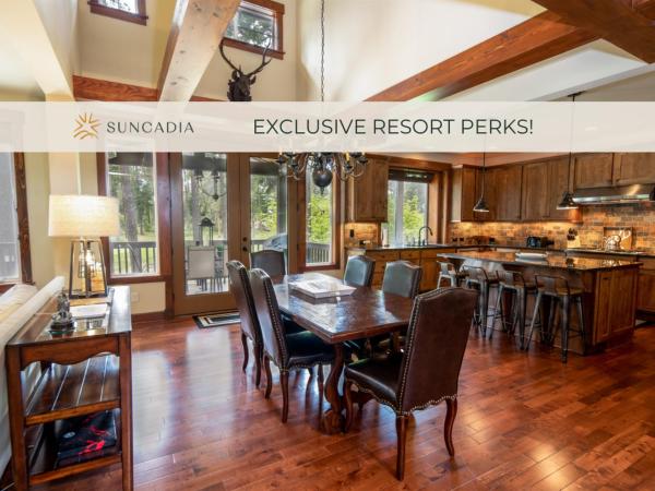 The photo shows the Suncadia 4 Bed Fairway View Lodge located in the city of Cle Elum.