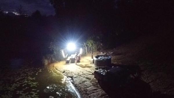 På billedet ses objektet Mobilus namelis su jacuzi kubilu prie ezero Birvarelax beliggende i byen Vosyliukai.