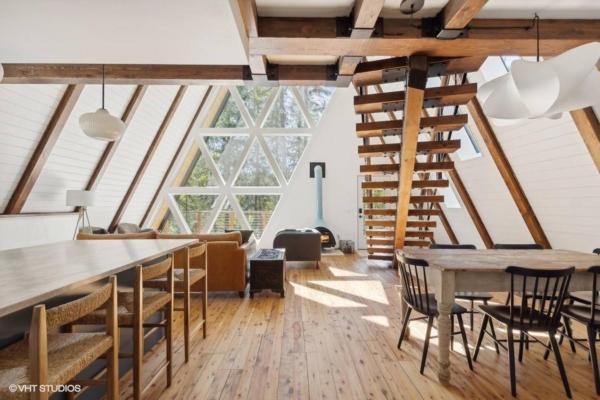 Na fotografii je vidět objekt Whitefish Glacier A-Frame Hideaway nacházející se ve městě Whitefish.