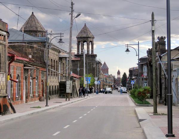 En la foto se muestra el objeto House Hakobyans ubicado en la ciudad de Gyumri.