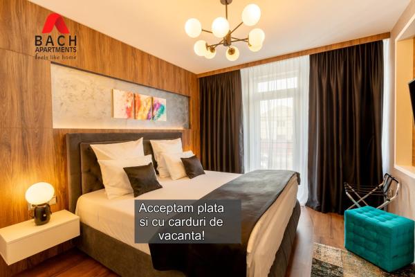 A la foto es mostra l'objecte Bach Apartments situat a la ciutat de Sibiu.