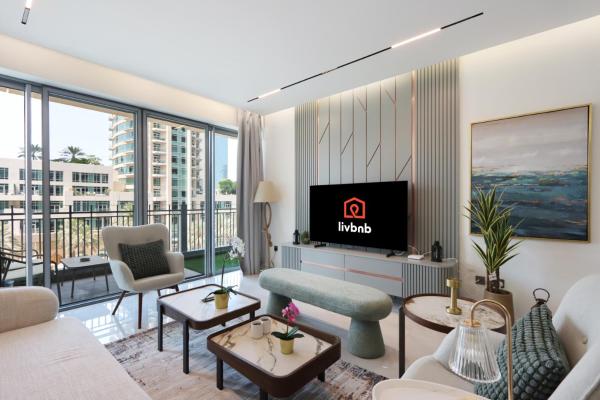 Nella foto è visibile l'oggetto Livbnb - 2B with Modern Interiors, Emaar Boulevard situato nella città di Dubai.