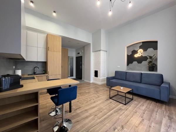 A la foto es mostra l'objecte Golden Premium Apartment Słowackiego, Centrum, Parking situat a la ciutat de Kielce.