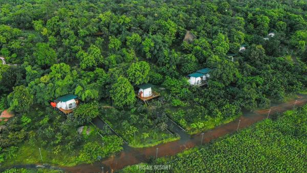 A la foto es mostra l'objecte Thisak Resort Cheung phnom kulen situat a la ciutat de Phumĭ Khŭn Réam.