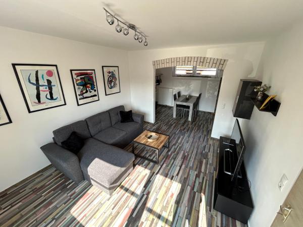 A la foto es mostra l'objecte Ferienwohnung Möhlenwarf situat a la ciutat de Weener.