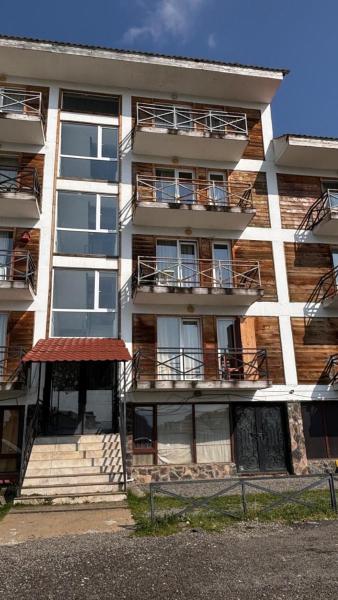 A la foto es mostra l'objecte Mgzavrebi 5 situat a la ciutat de Bakuriani.