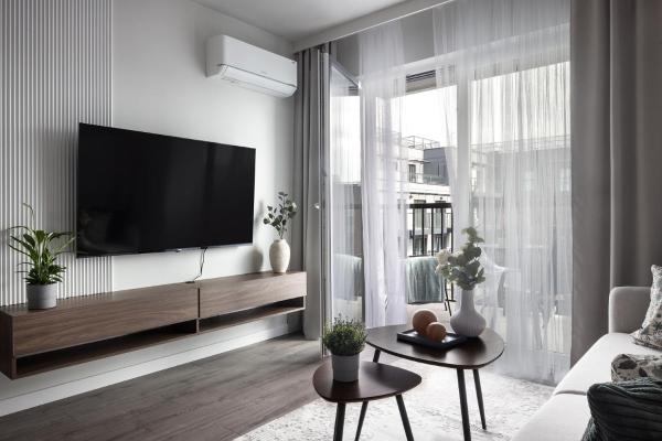New #Madalińskiego57 - City Center, New Bulding, 2 Bedrooms, 2x Double Beds And A Fold-out Sofa, Separate Kitchen, Air Conditioning, Balcony, Underground Parking, Self Check In 24h, Internet, Netflix, Coffee Machine, Washing Machine,1 Km To The Railway - Wrocław