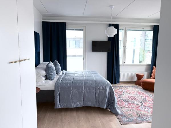 Na fotografii je vidět objekt Spacious Railway Station Apartment with sofabed for kid or adult nacházející se ve městě Oulu.
