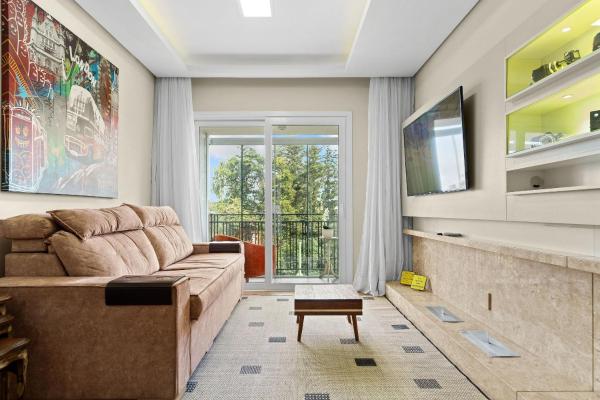 A la foto es mostra l'objecte Loft com varanda p/ nascer do sol by Achei Gramado situat a la ciutat de Gramado.