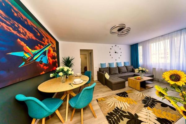 A la foto es mostra l'objecte Bright apartment Matei Voievod situat a la ciutat de Bucarest.