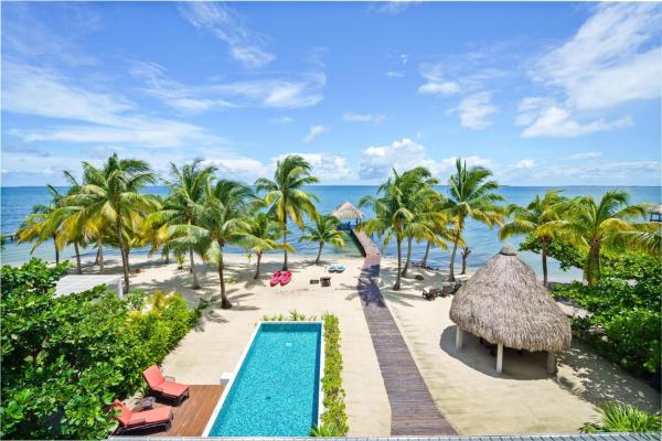 Castaway Villa - 4 Bedroom Beachfront Villa With Pool And Pier - Belize