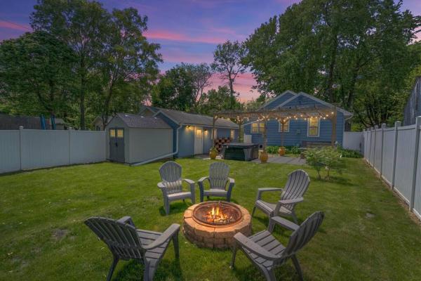 The photo shows the The Hideaway on Hazel- Luxury Smart Home w Hot Tub located in the city of Ames.