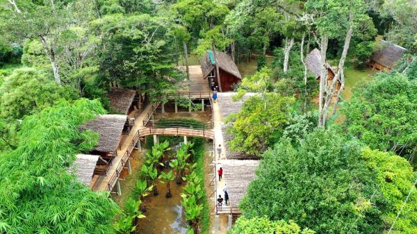 写真にはAndasibe市にあるLongoza Ecolodgeが写っています。