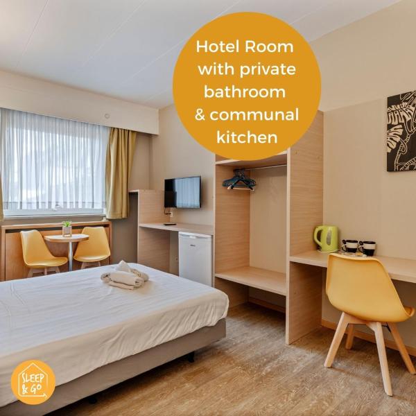 На фото показан объект Sleep & Go Brussels South, расположенный в городе Ватерлоо.