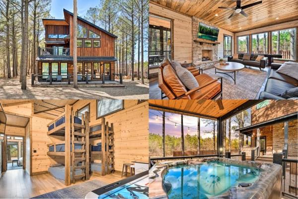 På bildet vises objektet Family Getaway, Hot Tub, Firepit! som ligger i byen Broken Bow.
