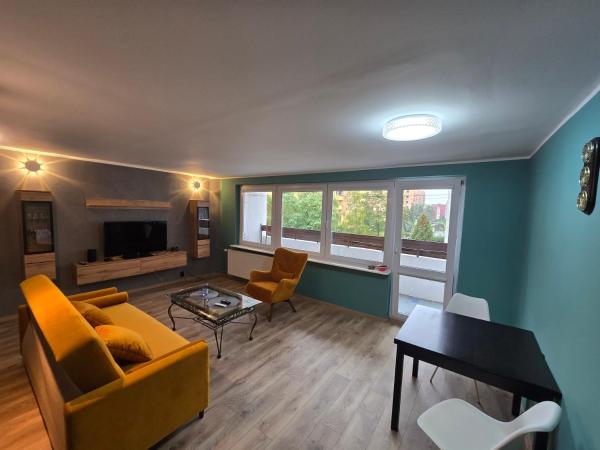 A la foto es mostra l'objecte Apartament Sosnowiec situat a la ciutat de Sosnowiec.