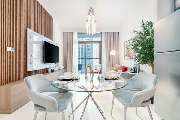 A la foto es mostra l'objecte Iconic 1BR l Boulevard View l Walk to Dubai Mall situat a la ciutat de Dubai.