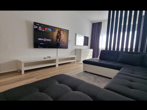 Na fotografii je vidět objekt 2 Bedroom Cityview Apartment PS5-QLED TV-Parking nacházející se ve městě Chemnitz (Saská Kamenice).