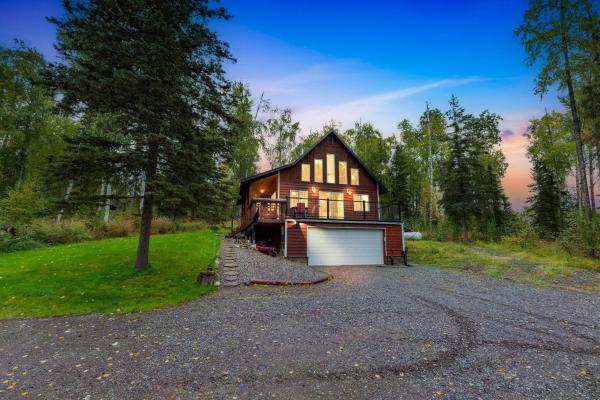 Auf dem Foto ist das Objekt Cabin in the Woods cabin in der Stadt Big Lake zu sehen.