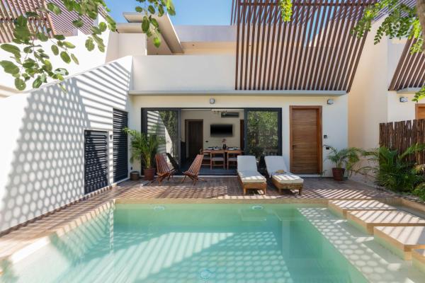 Na zdjęciu widoczny jest obiekt Villas Asana Leaf położony w mieście Tulum.