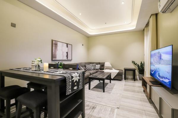A la foto es mostra l'objecte Stylish 3 Bedroom unit w Self Check In, Balcony and Luandary situat a la ciutat de Riad.