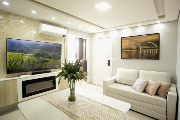 På billedet ses objektet O melhor Apê de Brasília com Ar Cond, Wi-Fi e Hidromassagem beliggende i byen Papuda.