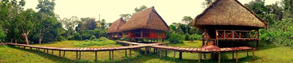 A la foto es mostra l'objecte Kichwa Lodge situat a la ciutat de Aguarico.
