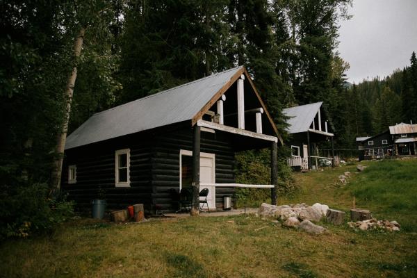Na zdjęciu widoczny jest obiekt Rustic Woodland Cabin at Beaverfoot położony w mieście Parson.