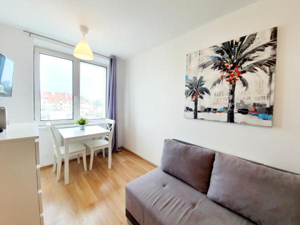 A la foto es mostra l'objecte Monte 50 z widokiem na morze situat a la ciutat de Sopot.