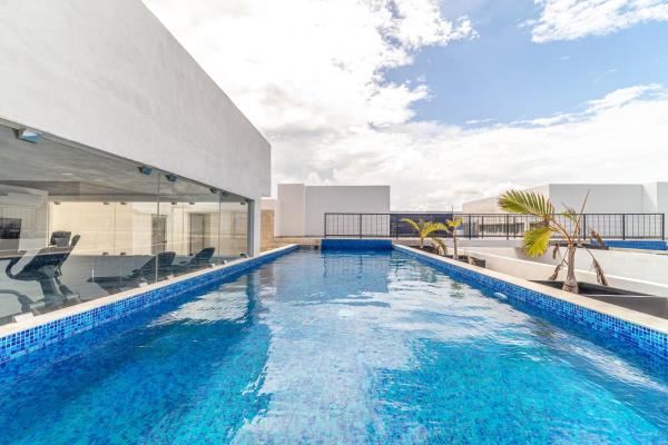 Na zdjęciu widoczny jest obiekt Lux 2 BD with Balcony, Rooftop Pool in Aldea Zama położony w mieście Tulum.