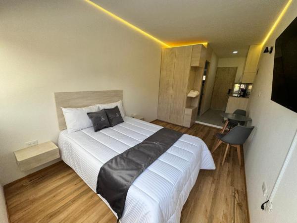 照片显示了位于Cholula市的San Pedro Suite 007物件。