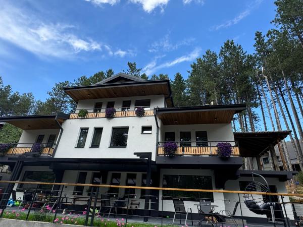 Na zdjęciu widoczny jest obiekt Vila Aspen - Mountain View Apartments położony w mieście Bojčoska Maala.